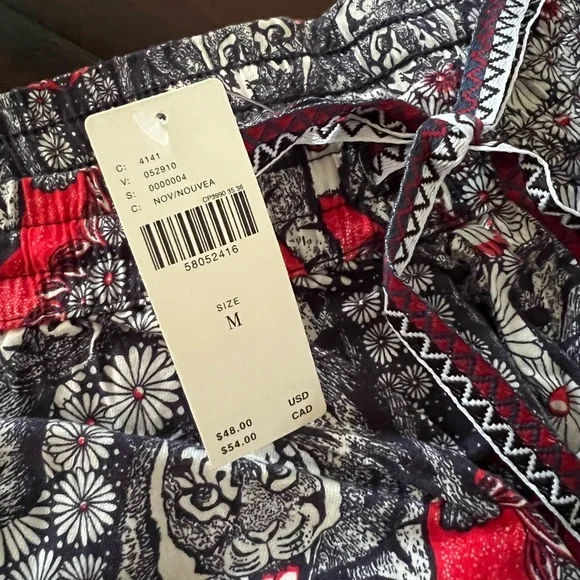 NWT Anthropologie Artist Flannel Pajama Pants. Size medium - Picture 10 of 10
